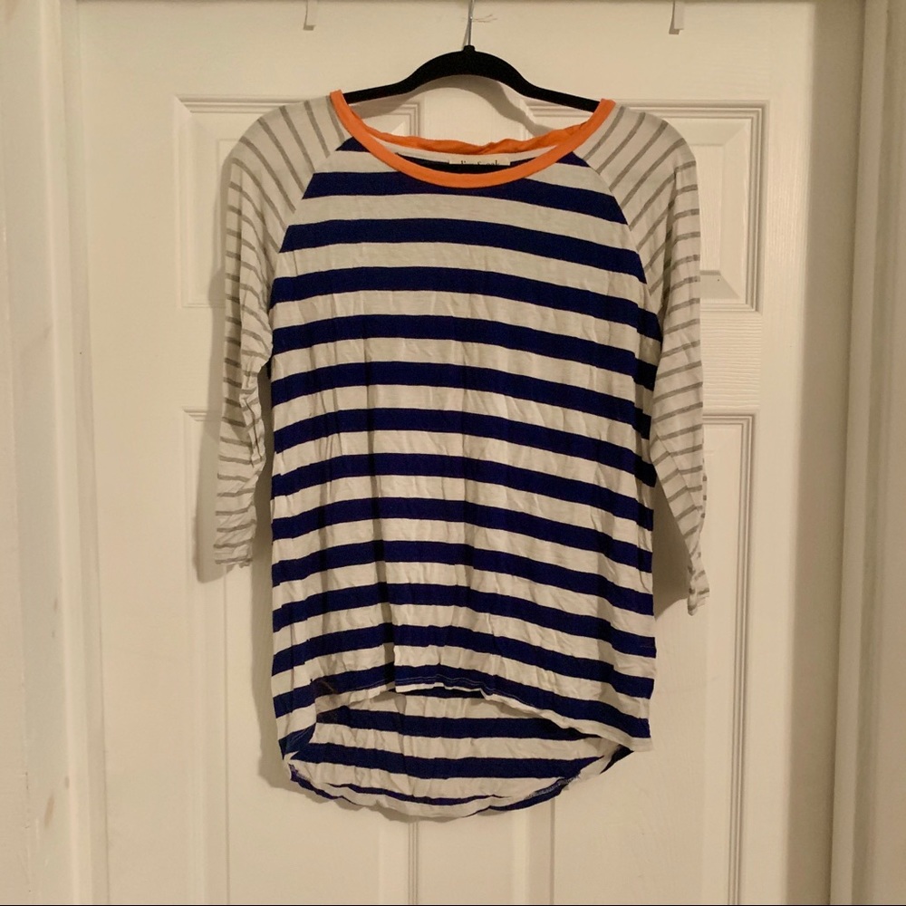 Olive + Oak L Raglan Striped Knit Top